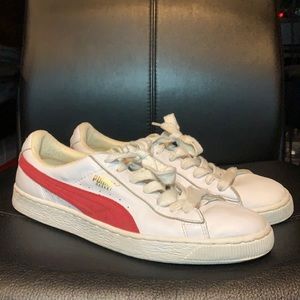 Puma Classic White/Red, Size 10.5